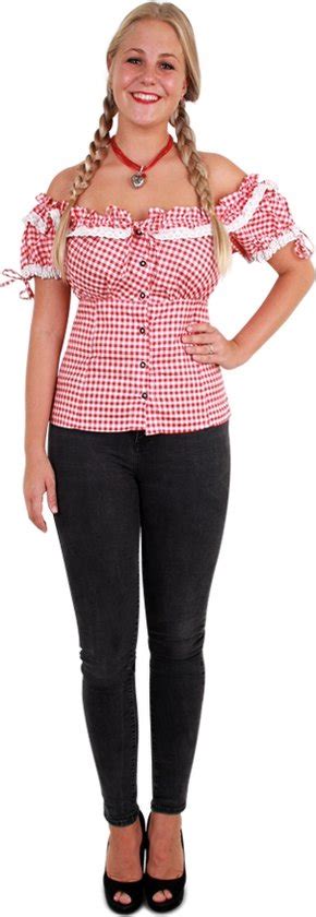 PartyXplosion Boeren Tirol Oktoberfest Kostuum Tiroler Blouse