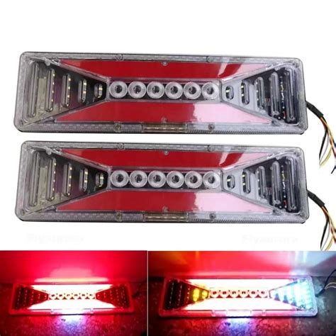 Set 2 Lampi Stop Camion Cu 38 LED Uri SMD Si Semnalizare Dinamica