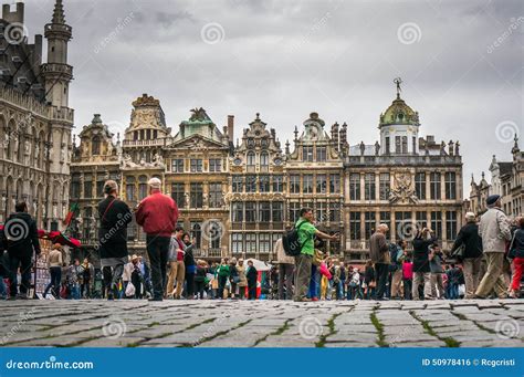 Tourists in Grand Place, Brussels Editorial Photo - Image of front ...