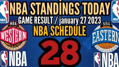 Nba Stand Ngs Today Of An January Nba Game Result Nba