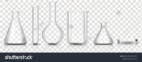 Set Of Transparent Laboratory Glassware Royalty Free Stock Vector