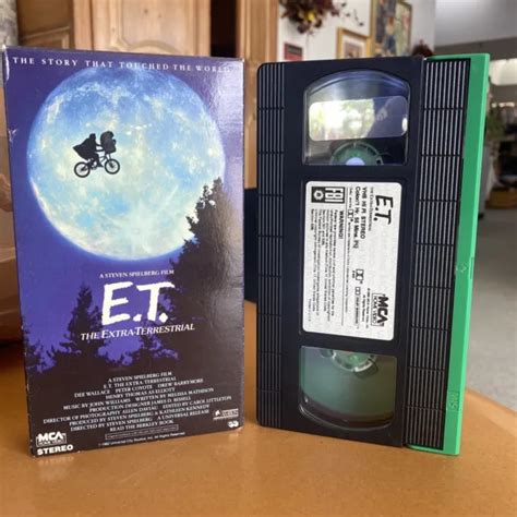 E T ET THE Extra Terrestrial VHS 1982 Rare Bande Verte Et Noire