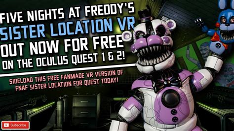 Fnaf Sister Location Vr Is Free For Oculus Quest 2 Hanging Out With