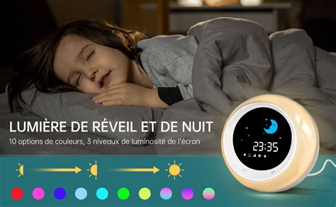 Fivehome R Veil Enfant Ducatif Jour Nuit Lune Et Soleil Entra Neur De