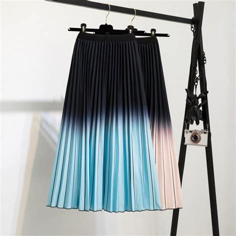 2021 New Summer Pleated Skirt Digital Print Pleated Mid Length Skirt