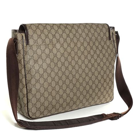 Gucci Gg Plus Monogram Interlocking G Large Messenger Bag Brown 103806