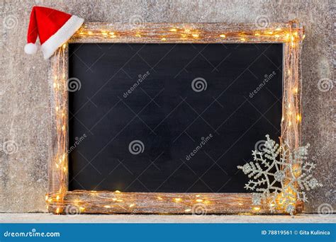 Christmas Rustic Background Vintage Planked Wood With Lights A Stock