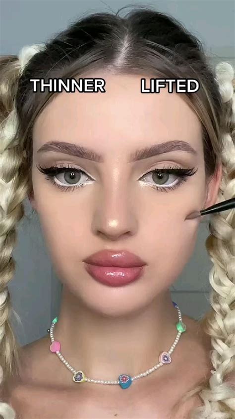 Full Face Of Tiktok Trends Contour Highlight Makeup Contour Face