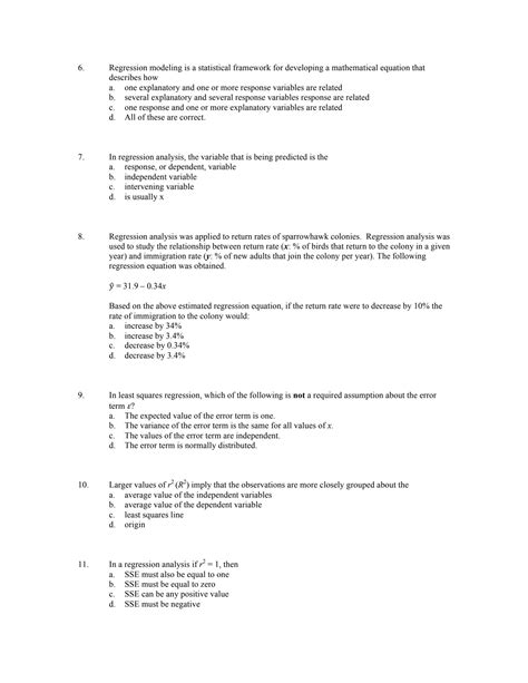 Solution Mcqs For Statistics Correlation Regression Studypool