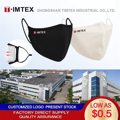 Timtex China Factory Customized Logo Designer Protective Washable 100 Cotton Reuseable Personal