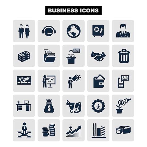 Premium Vector Business And Finance Icon Set Icon Collection Vector