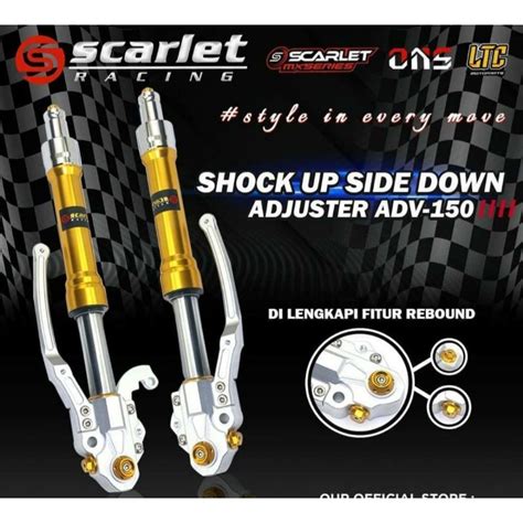 Jual SHOCK UP SIDE DOWN SCARLET HONDA ADV 150 SHOCK DEPAN UPSIDE DOWN