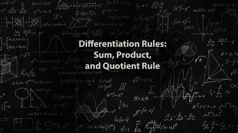 Differentiation Rules Sum Product And Quotient Rule Youtube