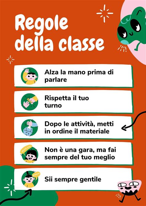 Poster Regole Scolastiche Modelli Da Personalizzare Canva