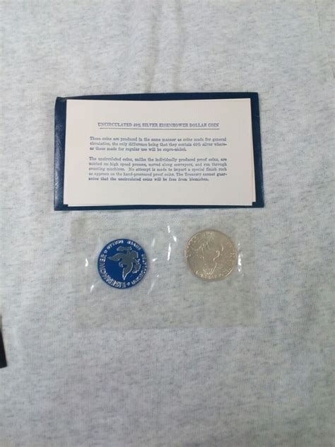 1971 EISENHOWER UNCIRCULATED SILVER DOLLAR BLUE ENVELOPE EBay