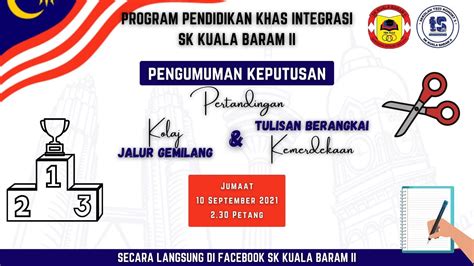 Pengumuman Keputusan Pertandingan Kolaj Jalur Gemilang Tulisan