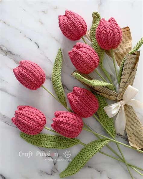 Free Crochet Tulip Pattern In 2 Variations Craft Passion