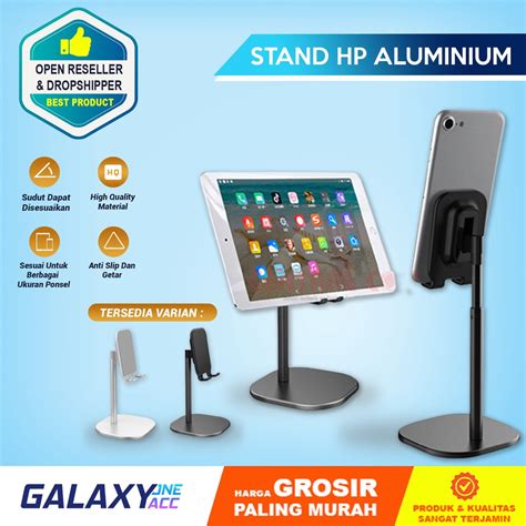 Jual Stand Hp Tablet Aluminium Multifungsi Standing Holder Dudukan