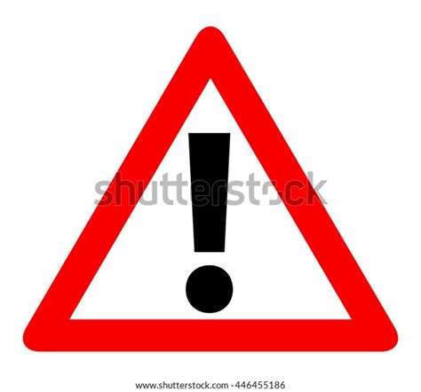 Red Triangle Warning Alert Sign Vector Stock Vector Royalty Free 446455186