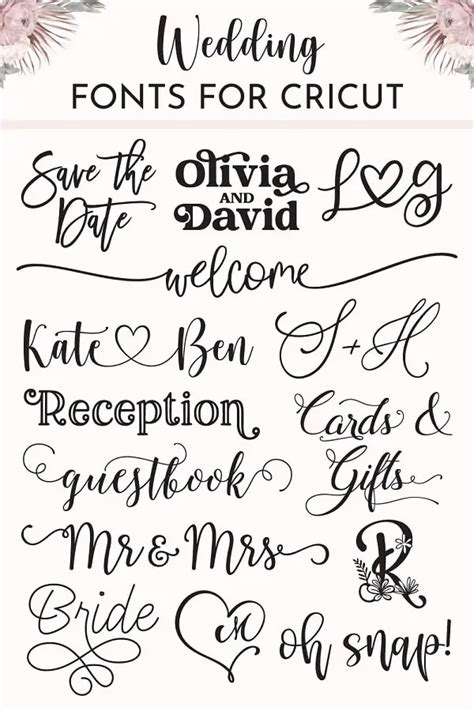 24 Best Cricut Wedding Fonts For Invitations Signs More