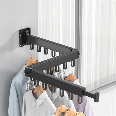 Folding Clothes Rack Wall Mount Organizador De Roupas De Alum Nio