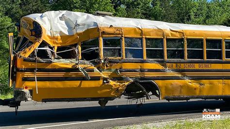 School Bus Rear Ended By Tractor Trailer Bus Spun Around 180