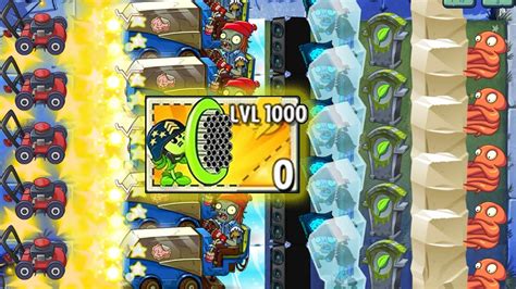 PvZ 2 Challenge How Many Plants Can Defeat 7 Other Tiles Zomboni