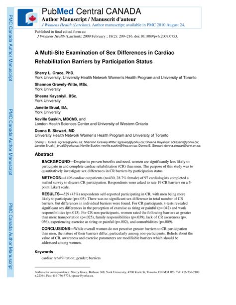 Pdf A Multi Site Examination Of Sex Differences In Cardiac