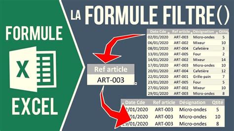 EXCEL CRÉER UN FILTRE AVEC UNE LISTE DÉROULANTE Filtre dynamique