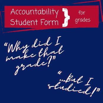 Student Accountability Form by AKey Teacher | TPT