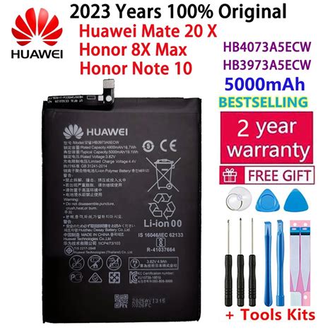 100 Original 5000mAh HB3973A5ECW Battery For Huawei Honor Note 10 RVL