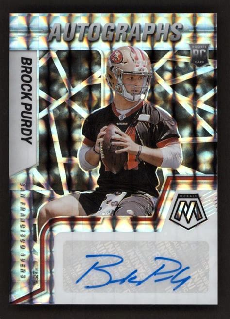 Panini Mosaic Rookie Autographs Mosaic Brock Purdy Rc Rookie Auto