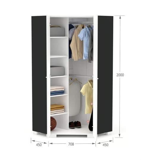 Corner Wardrobe Uni Dark Grey Meblik