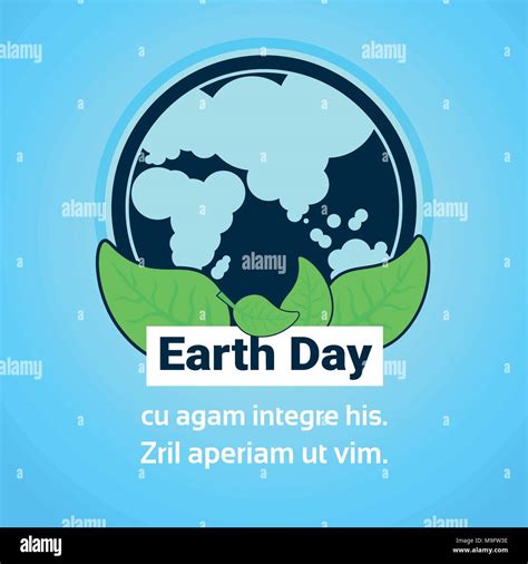 Earth Day Greeting Card Ecology Protection Concept Environment Holiday