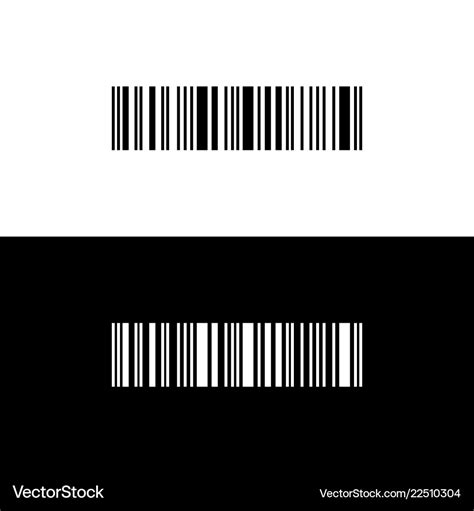 White Barcode On Black Background