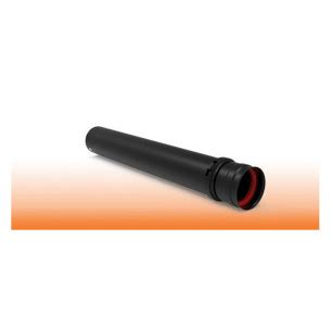 TUBO EXTENSIBLE ESTUFA PELLET Ø 80MM 0 94 METROS VITRIFICADO NEGRO