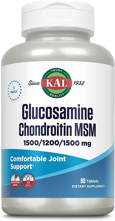 Amazon KAL Glucosamina Condroitina MSM Suplemento De Apoyo