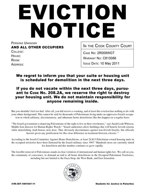 Printable Eviction Notice Template