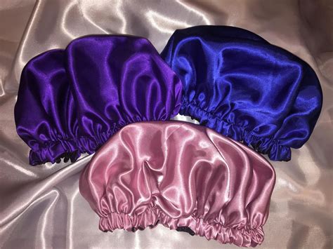 Reversible Satin Bonnets Etsy Satin Bonnet Silk Bonnet Hair Bonnet