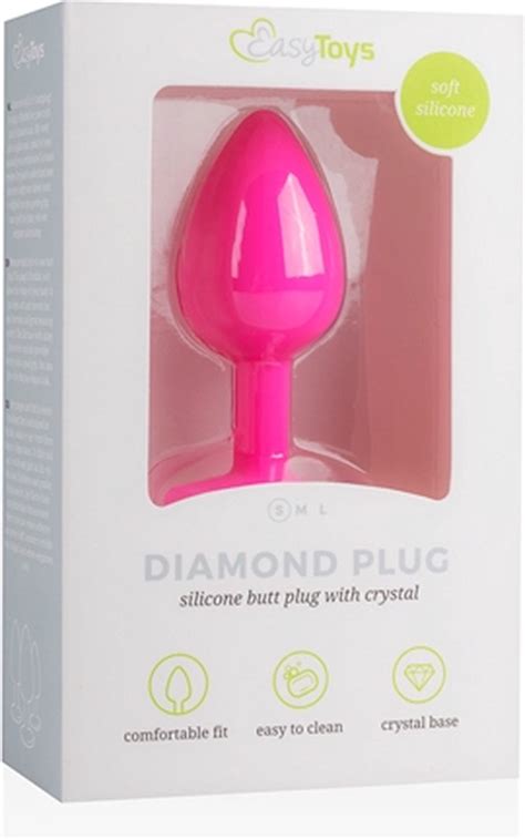 Easytoys Anal Collection Diamond Plug Klein Roze Bol