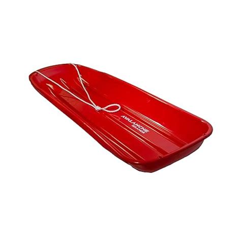 Avalanche Brands | Classic 48" Downhill Toboggan Snow Sled | Red | Fit for 2 Riders