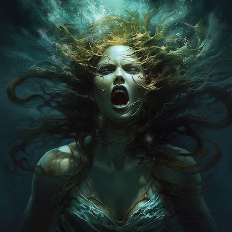 Premium Ai Image Animated Scary Woman Character Horror Scence