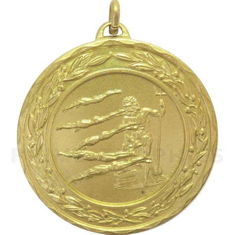 Mm Economy Laurel Wreath Swimming Medal Prime Trophies