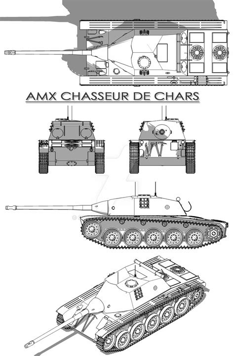 Amx Chasseur De Chars Plans By Giganaut On Deviantart