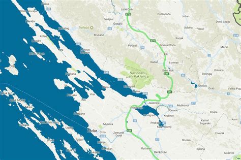 Mapa Chorvátska Automapa Chorvátska Mapa Ostrova Pag Novalja