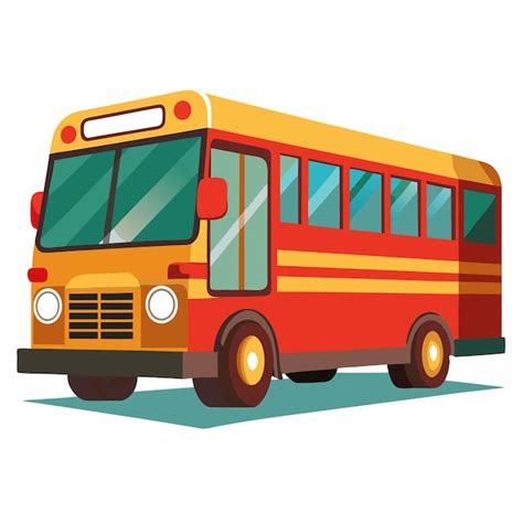 City bus clipart cartoon style vector illustration | Premium AI-generated vector