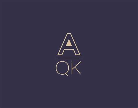 Aqk Letter Logo Design Modern Minimalist Vector Images Vector