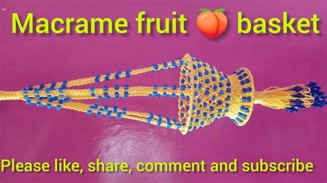 Macram fruit hanging basket macrame flower Hanger मकरम स फरट