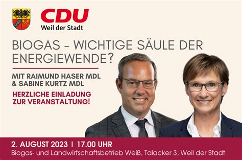 Biogas wichtige Säule der Energiewende Besichtigung der