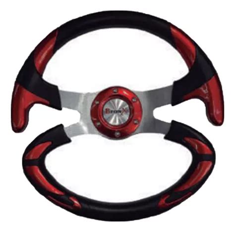 Volante Bronx Automotriz Negro Rojo Brazos Deportivo Env O Gratis